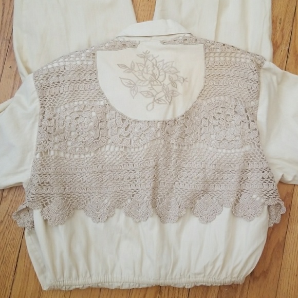 VTG Cream 80s J.M. Pink Jumpsuit!😍 - Picture 6 of 8